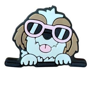 Shih Tzu With Sunnies Croc Charm